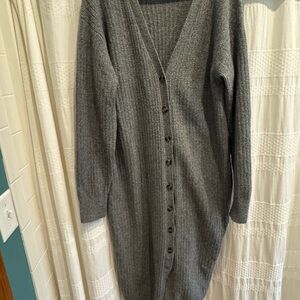 Able Gray Knit Cardigan Sweater